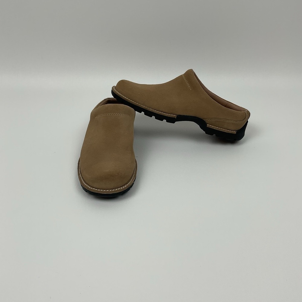 Cole‎ Haan Country Suede Clogs Womens Tan Slip On Comfort Casual Shoes Size 6.5B